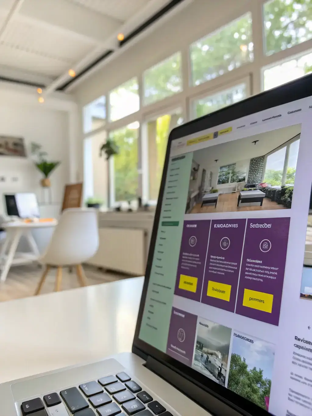 A visually appealing image of a modern website interface with AI elements, such as dynamic content and personalized recommendations, to represent AI-Powered Websites.